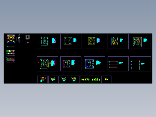 平板电脑后盖冲阳极挂点模具图