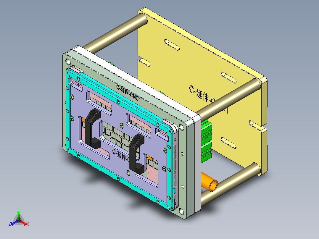 冲压件键盘C壳铣墙高PL面CNC治具模型