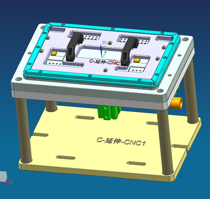冲压件键盘C壳铣墙高PL面CNC治具模型