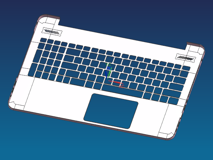 冲压件键盘C壳铣墙高PL面CNC治具模型