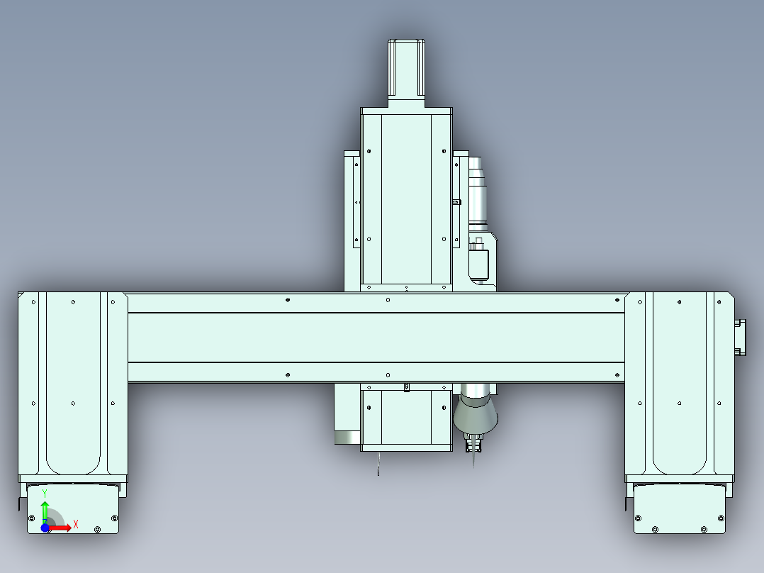 龙门三维激光焊接设备设计前视图