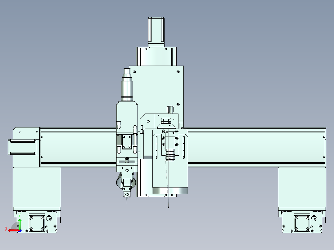 龙门三维激光焊接设备设计后视图