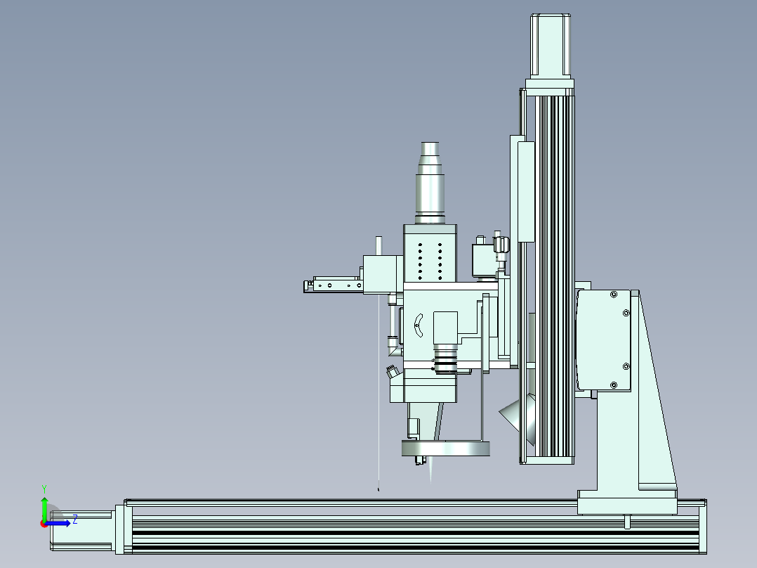 龙门三维激光焊接设备设计左视图