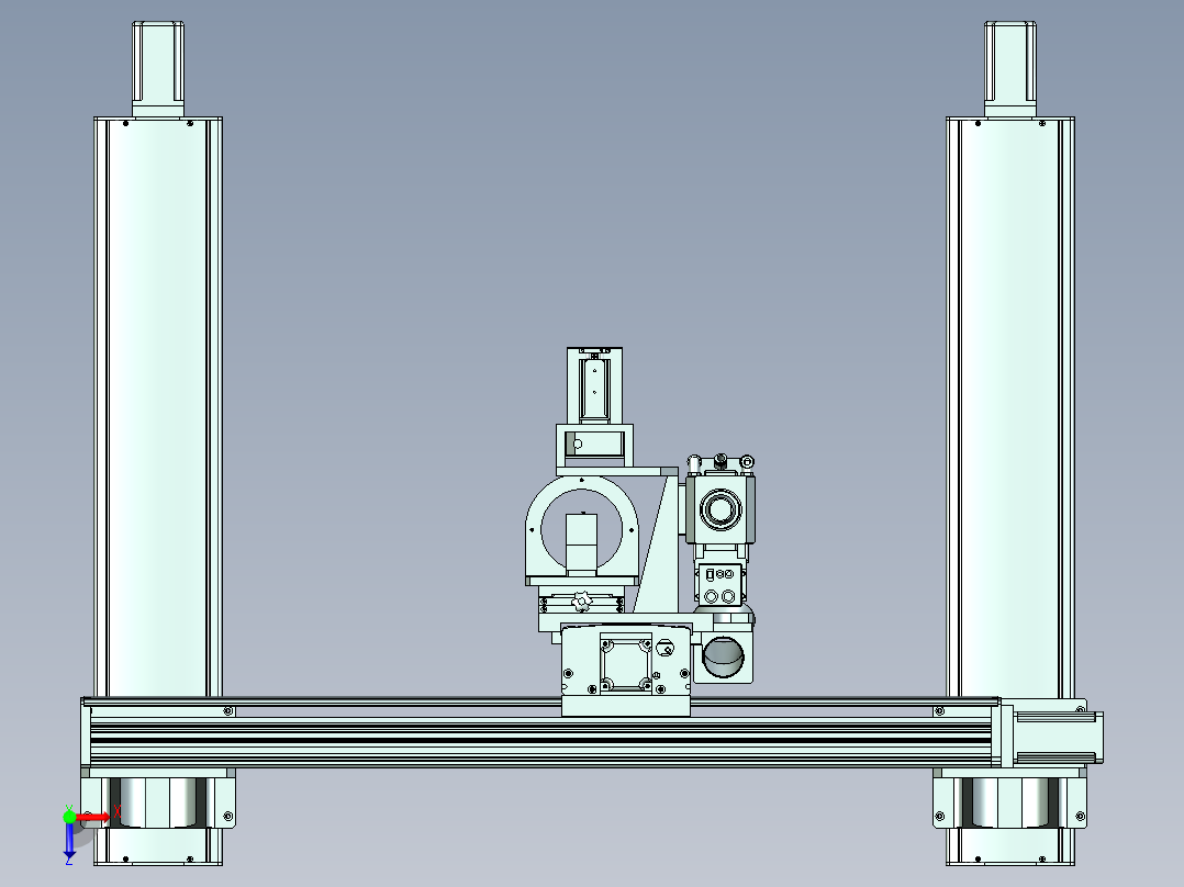 龙门三维激光焊接设备设计俯视图