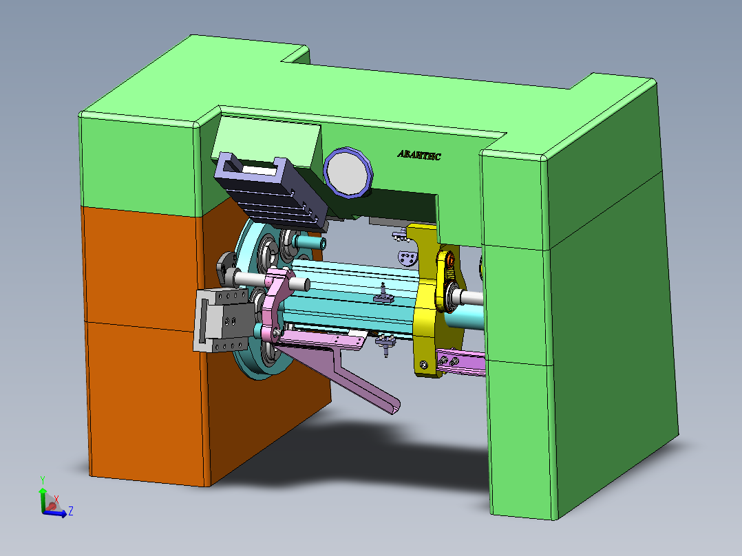 6轴自动车床3D模型 Solidworks设计
