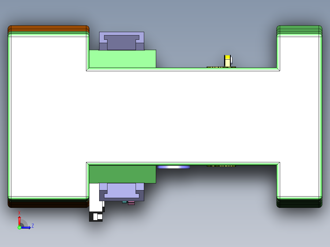 6轴自动车床3D模型 Solidworks设计俯视图