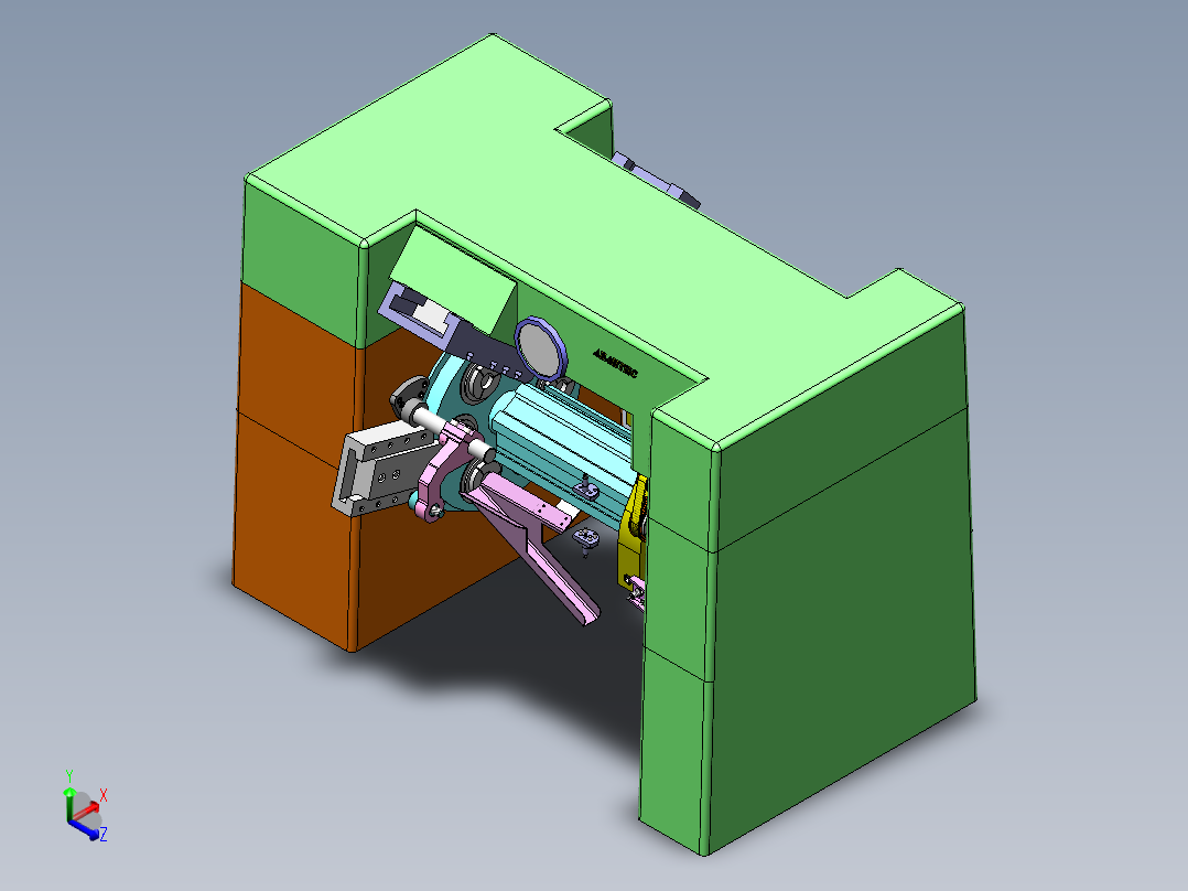 6轴自动车床3D模型 Solidworks设计正等轴测图