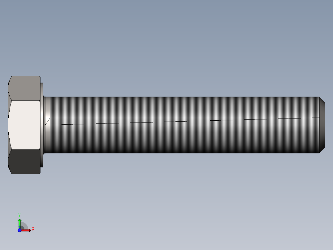 GB／T5781-2000六角头螺栓全螺纹C级M16×80前视图