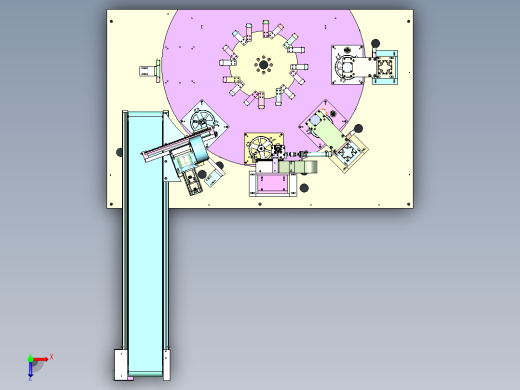 TWS 耳机充电仓转轴自动组装机俯视缩略图