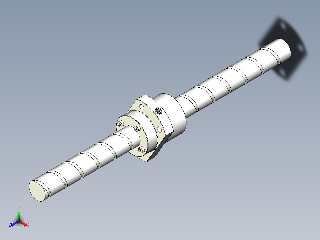 SFE滚珠丝杆正等轴测图