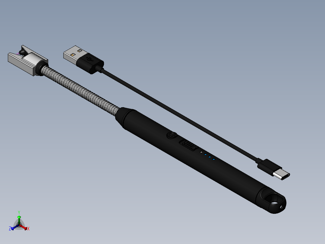 A0003387-电子USB打火机正等轴测图