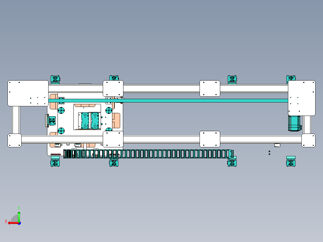 托盘输送机构后视图