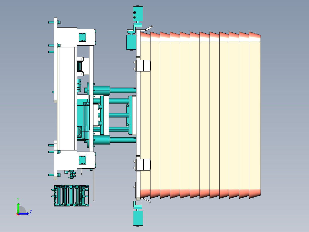 托盘输送机构左视图