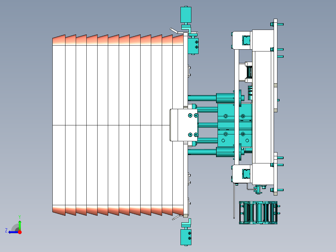 托盘输送机构右视图