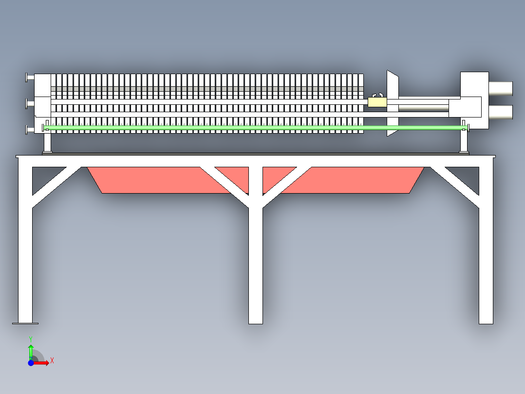 1250型程控聚丙烯隔膜压滤机前视图