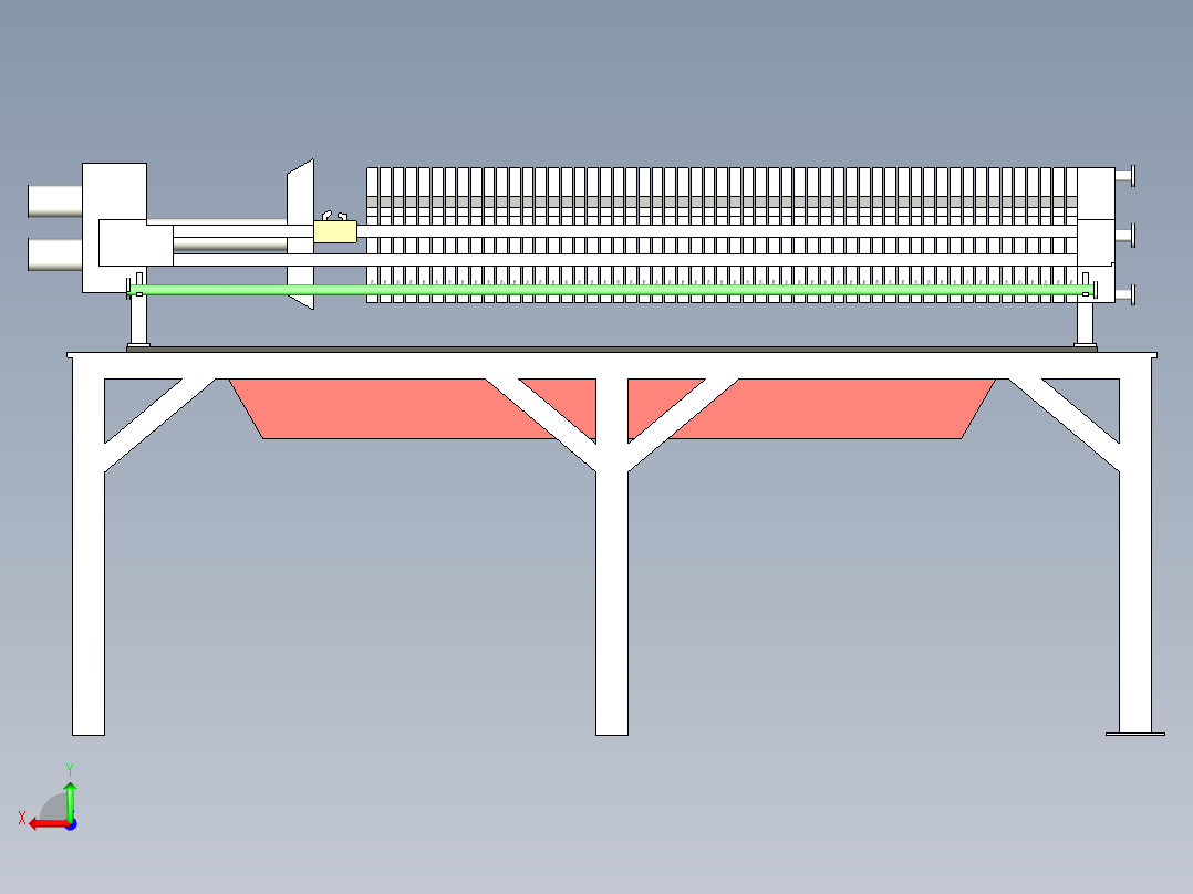 1250型程控聚丙烯隔膜压滤机后视图