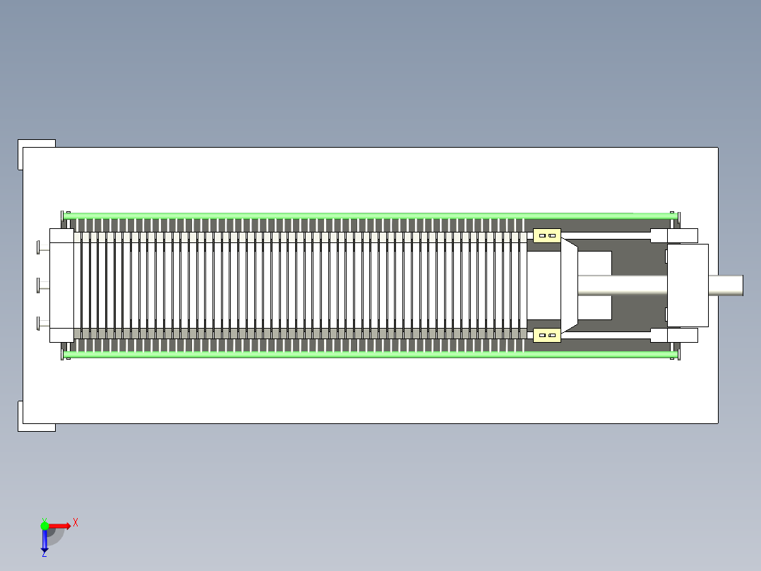 1250型程控聚丙烯隔膜压滤机俯视图