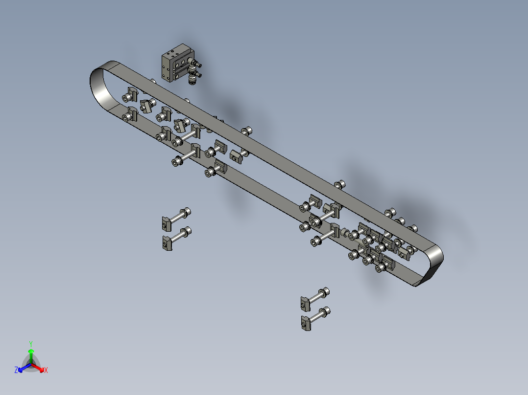 0200流水线-LXYC-BOSS-平皮带-铝型材侧板