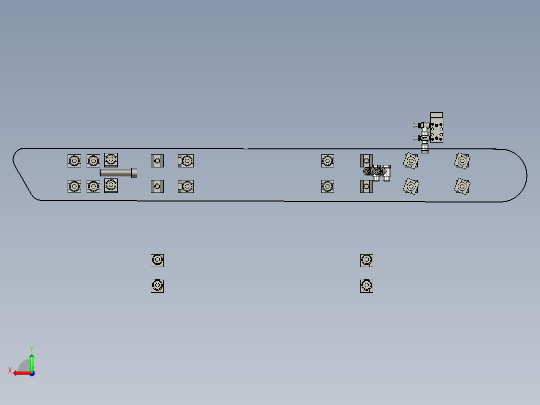 0200流水线-LXYC-BOSS-平皮带-铝型材侧板后视图
