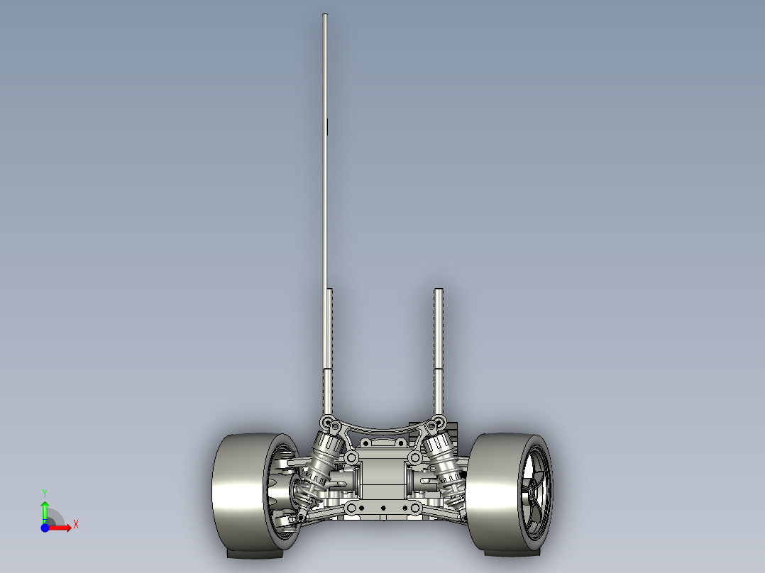遥控车平路电车前视图