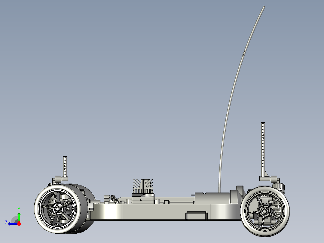 遥控车平路电车右视图