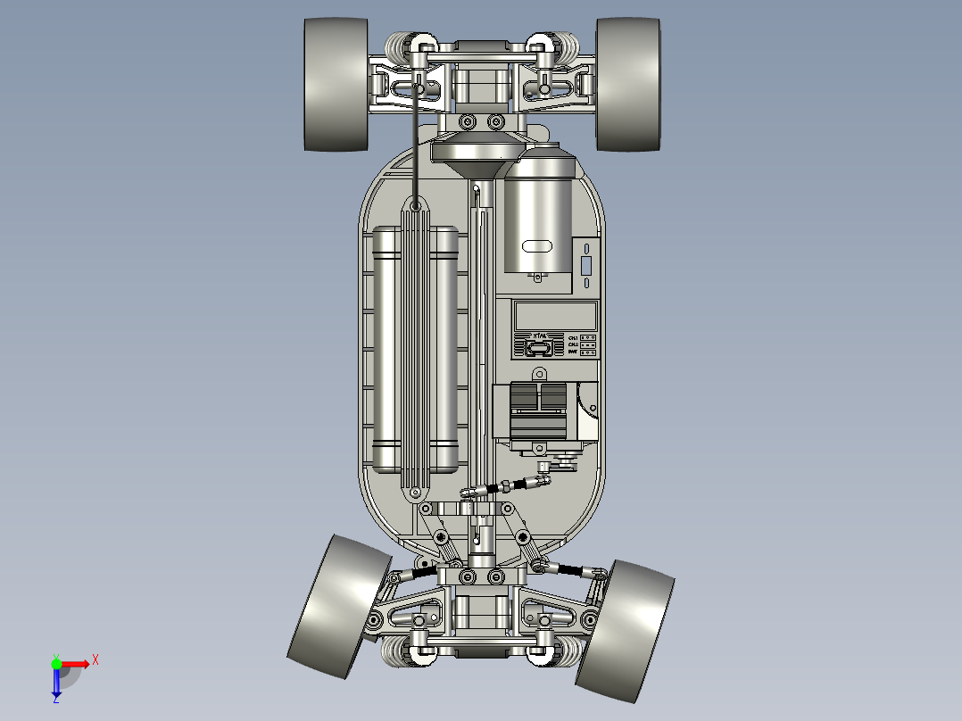 遥控车平路电车俯视图