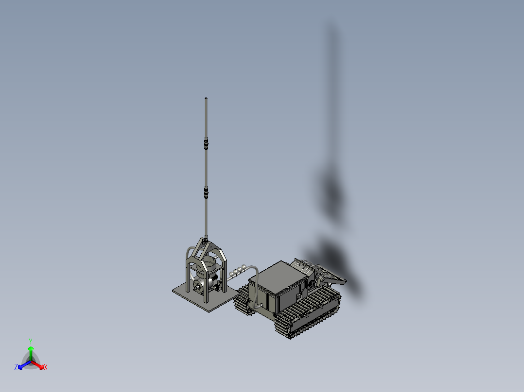 水下吸滤采矿车主视图