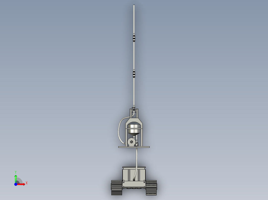 水下吸滤采矿车前视图