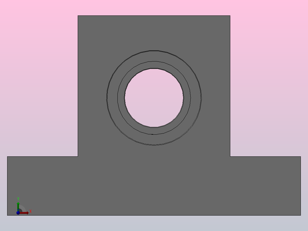 T型高度指定型轴承座组件_BTD-6800-2Z-20-A前视图