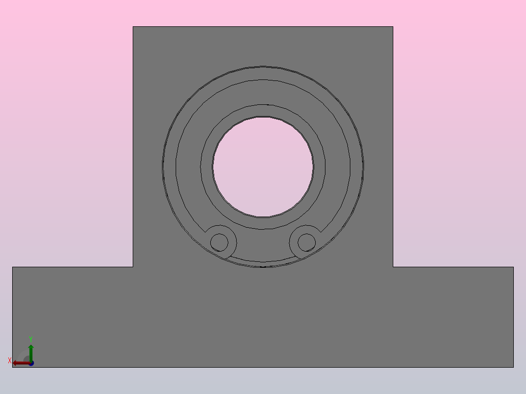 T型高度指定型轴承座组件_BTD-6800-2Z-20-A后视图