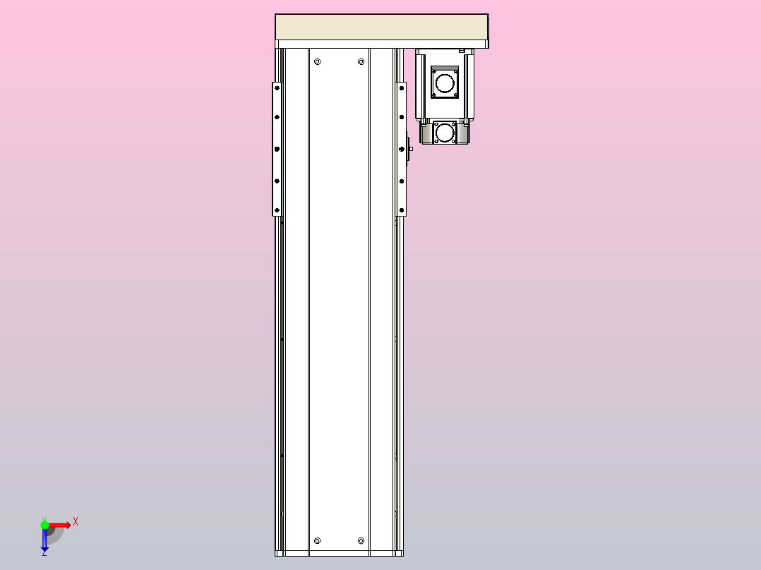 日规模组半封闭丝杆TPA-HNR-220D-3210C-L500-ML-C-P1K-N3俯视图