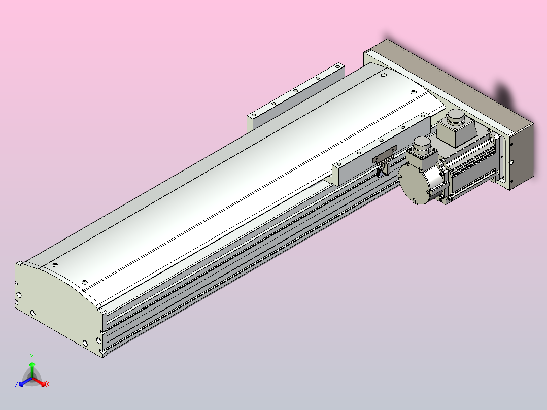 日规模组半封闭丝杆TPA-HNR-220D-3210C-L500-ML-C-P1K-N3正等轴测图