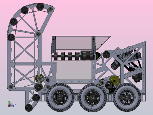 2024 FRC 3255比赛小车3D数模图纸 Solidworks设计左视缩略图