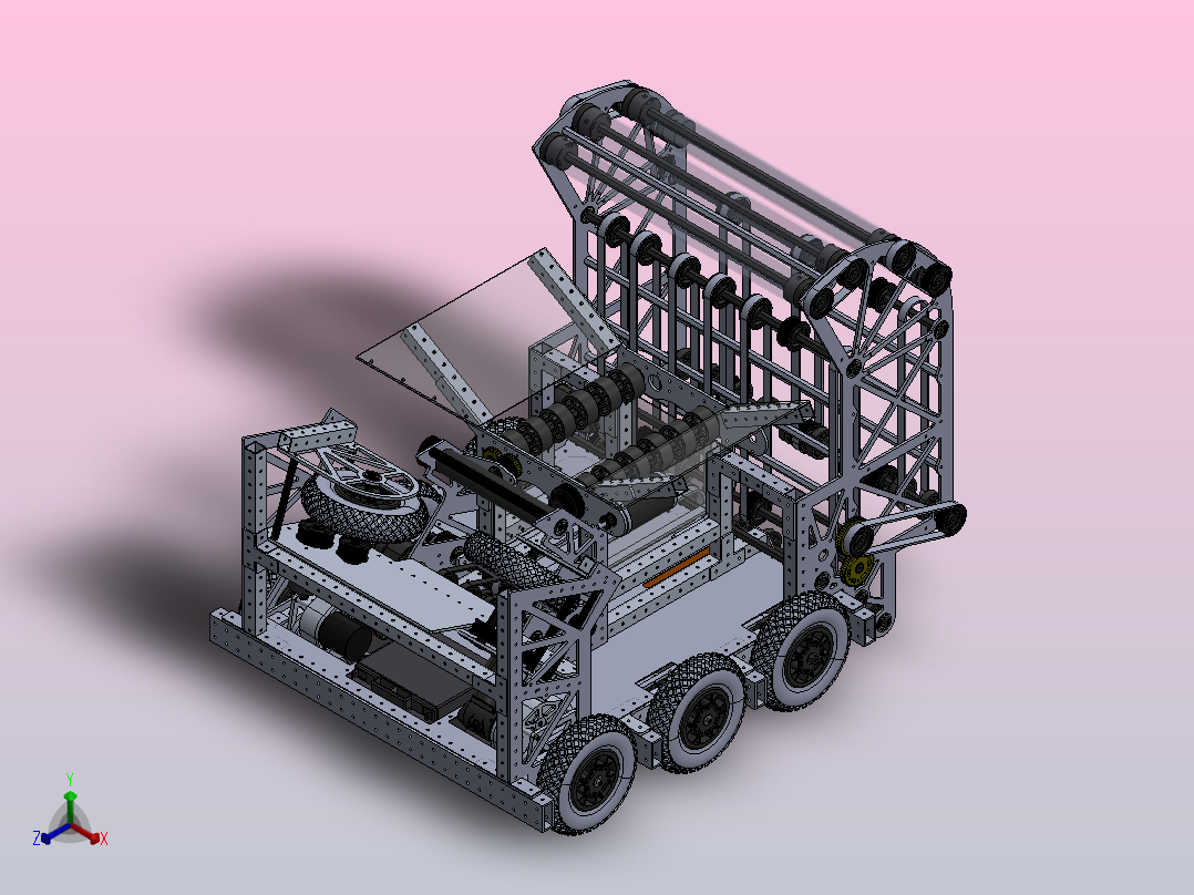 2024 FRC 3255比赛小车3D数模图纸 Solidworks设计正等轴测图