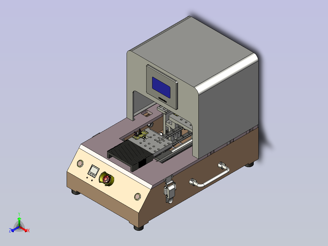 一款FPC软板折弯治具3D数模主视图