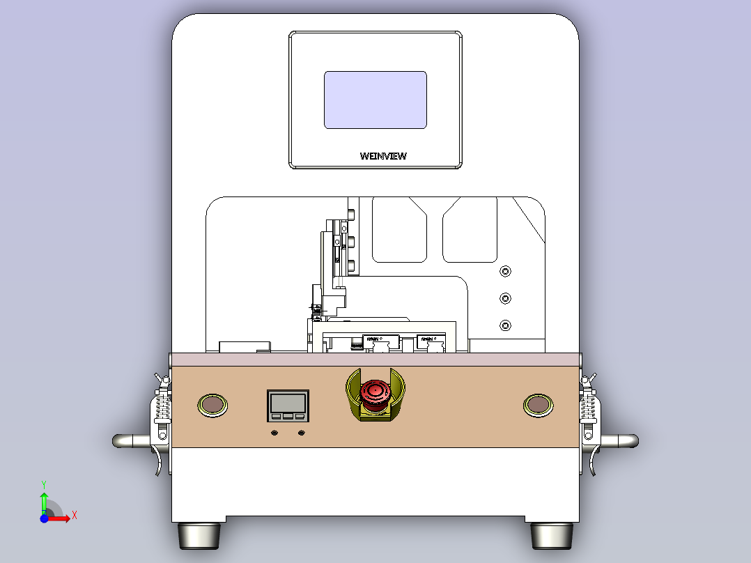 一款FPC软板折弯治具3D数模前视图