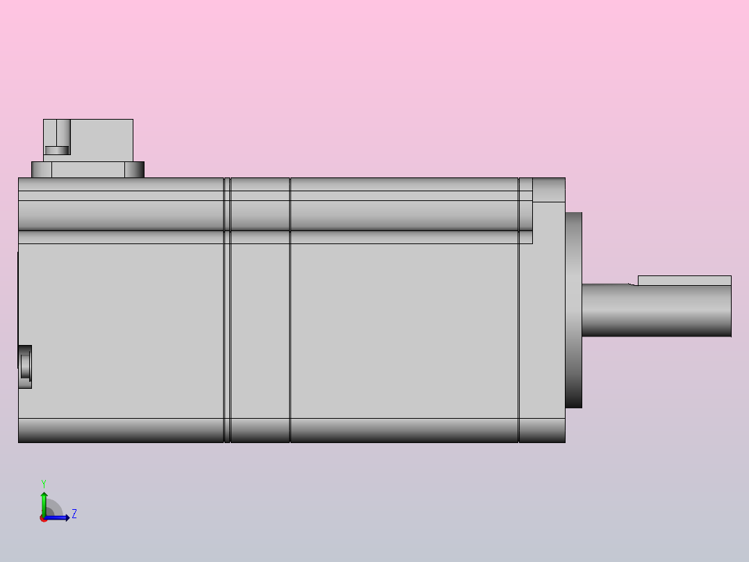 安川伺服电机SGMJV-01A3A6S左视图