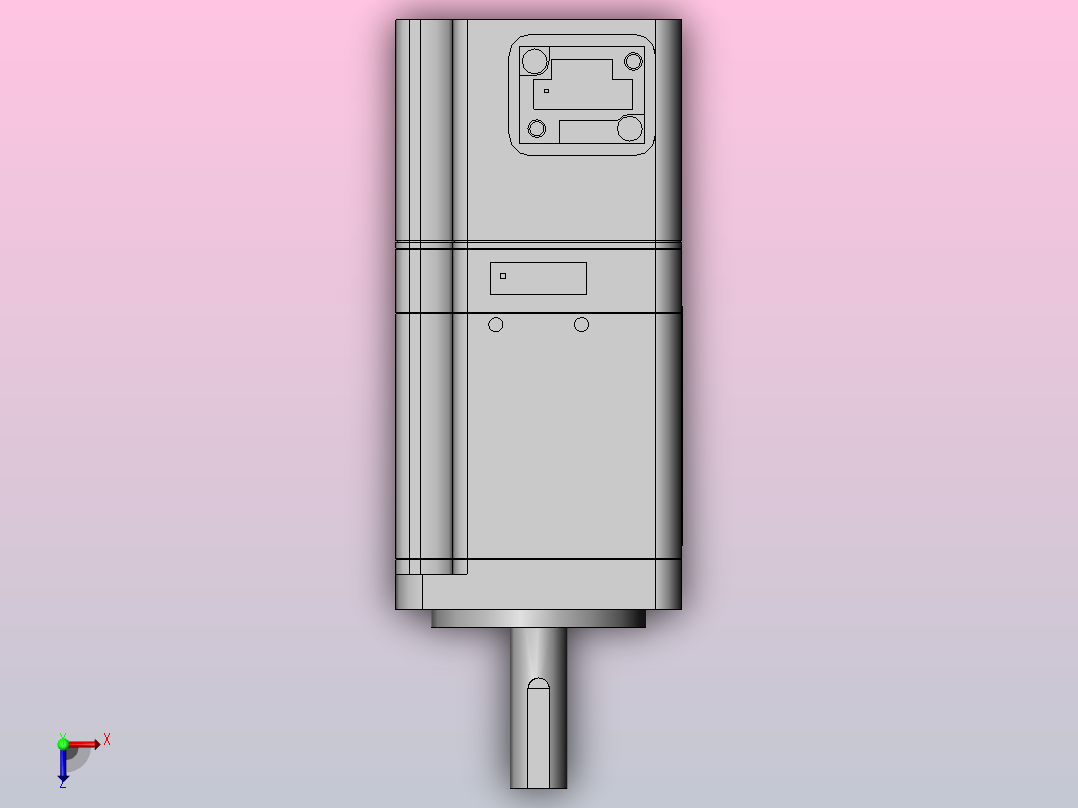 安川伺服电机SGMJV-01A3A6S俯视图