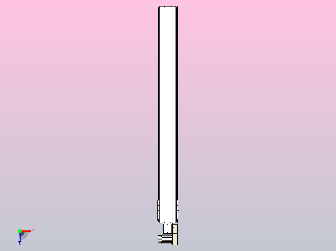 皮带直线轴半封闭可选导轨TPA-HNB-220D-176-L2050-MR-Y-P1K-N3俯视图