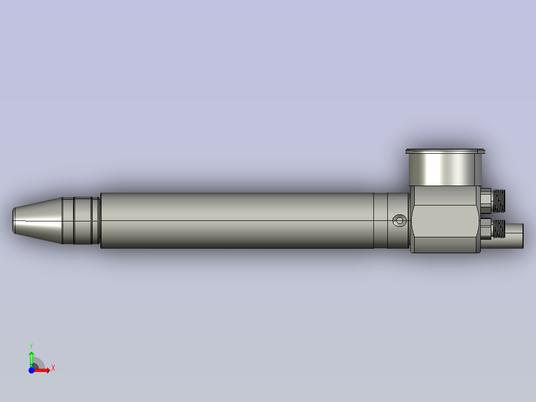 FIREII火焰割枪3D模型前视图