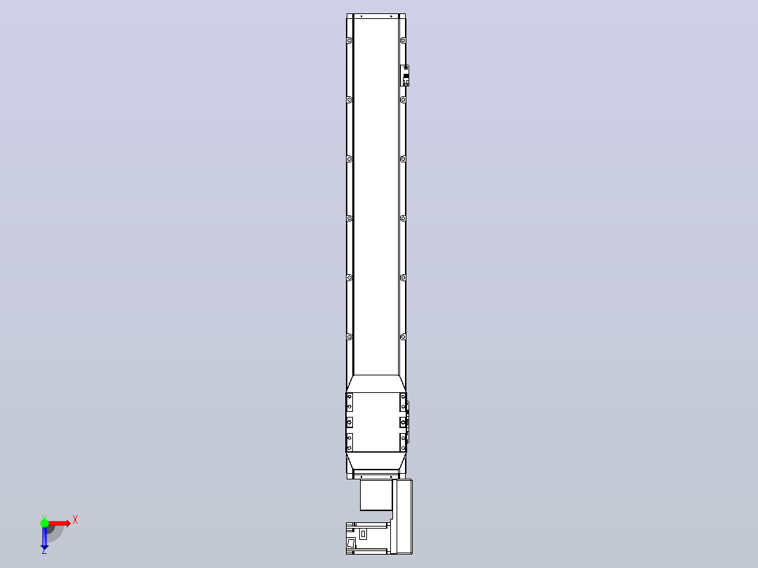 机器人皮带驱动直线轴TPA-GCB-150-P80-L850-QR-M75-N3俯视图