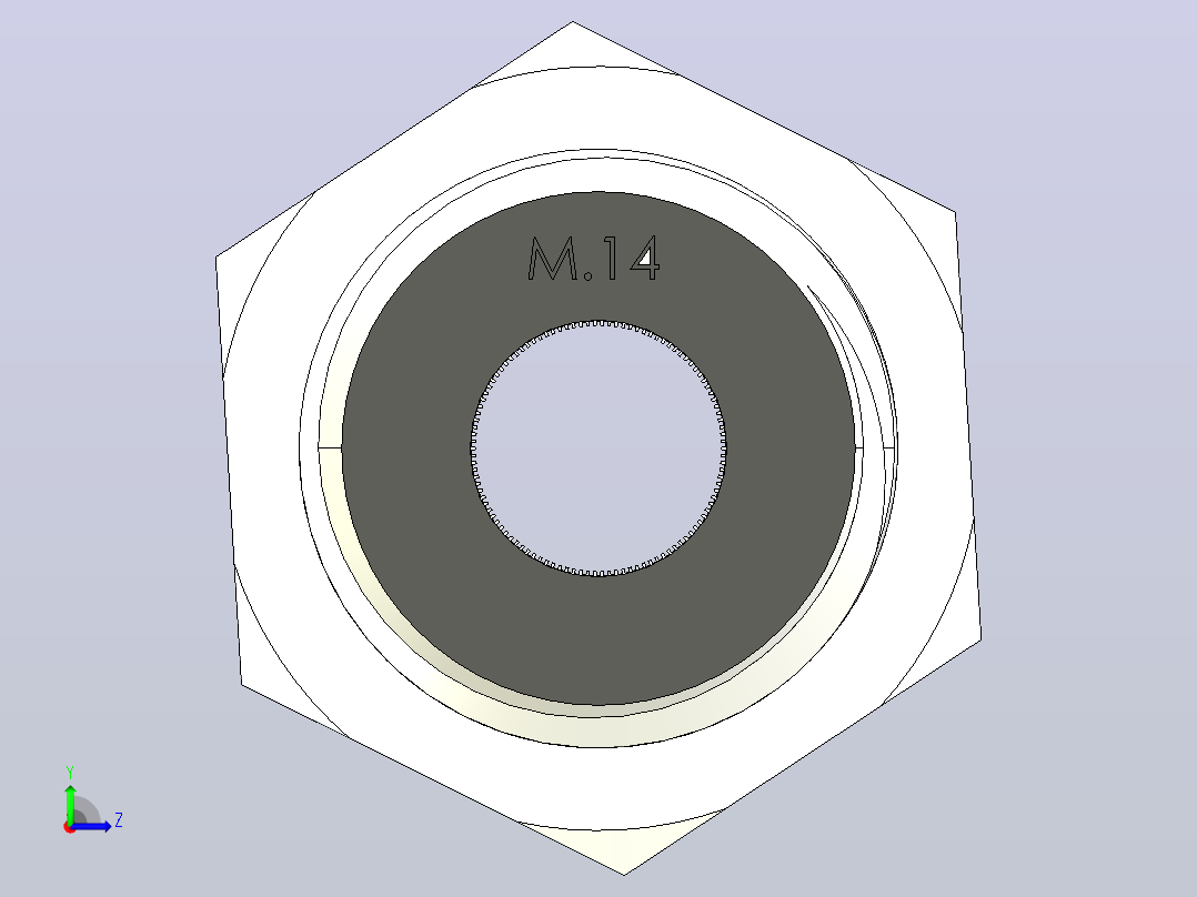 d6mm。M14.L32气管快插接头左视图