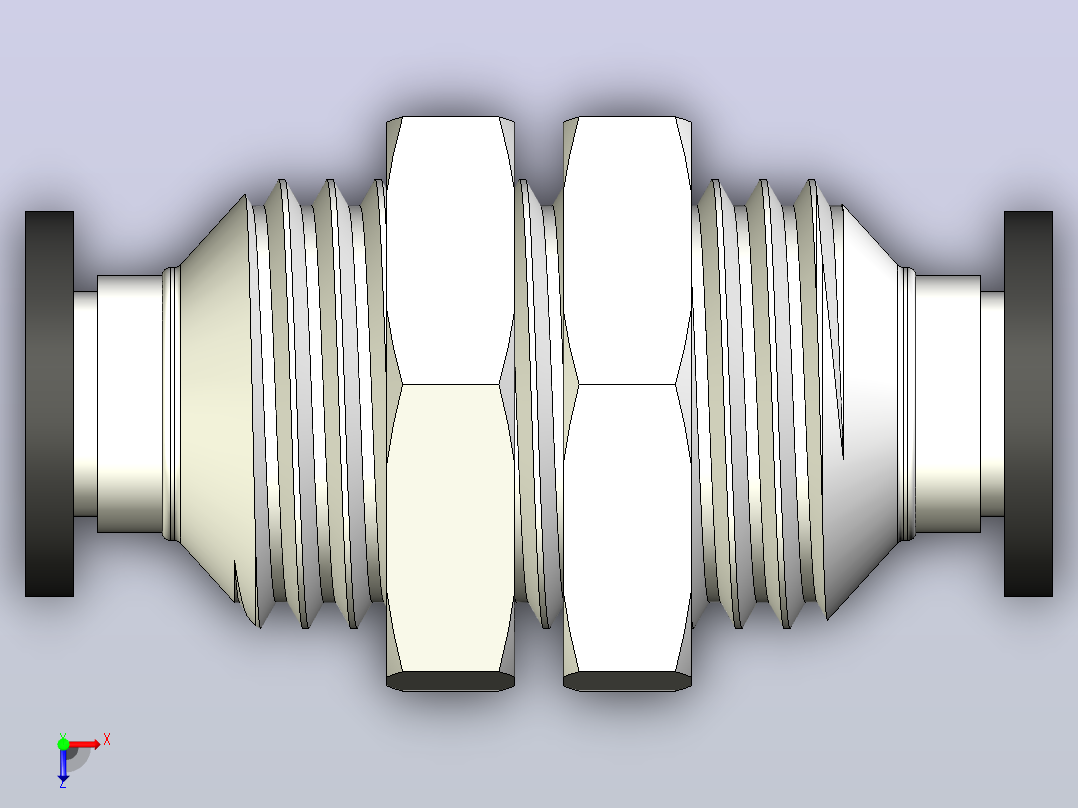 d6mm。M14.L32气管快插接头俯视图