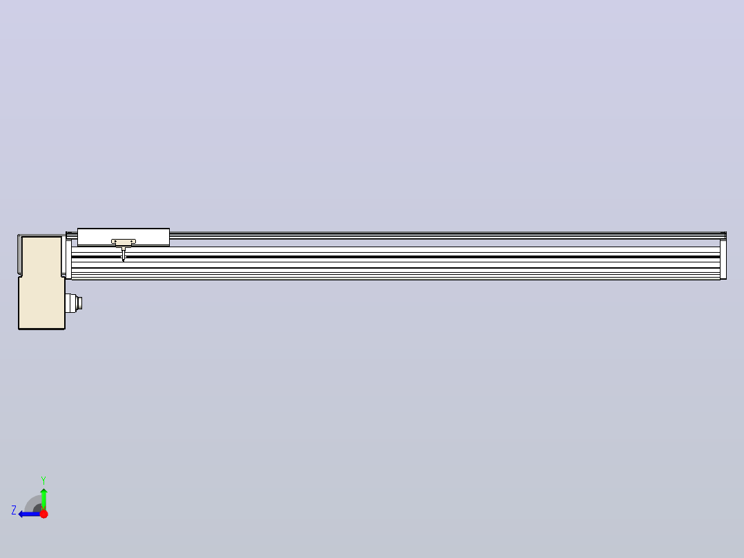 皮带直线轴半封闭可选导轨TPA-HNB-220D-176-L1250-RP-Y-P1K-N3右视图