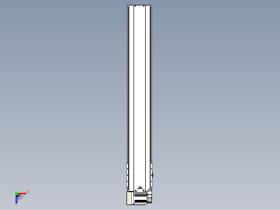 皮带直线轴半封闭可选导轨TPA-HNB-220D-176-L1250-LU-Y-P1K-N3俯视图