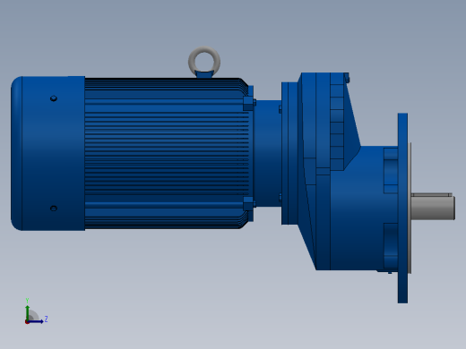 RXF37法兰轴伸式安装斜齿轮减速机RX37-Y0.18-4P-63-M1-0°-Φ160左视缩略图