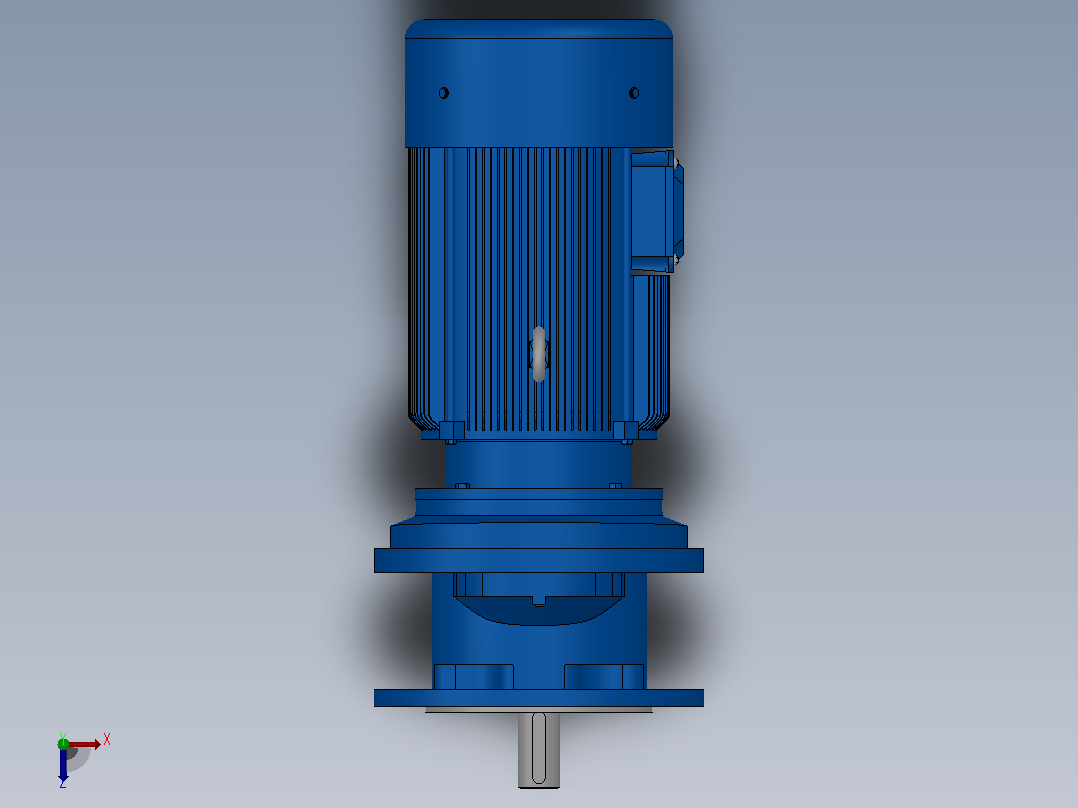 RXF37法兰轴伸式安装斜齿轮减速机RX37-Y0.18-4P-63-M1-0°-Φ160俯视图