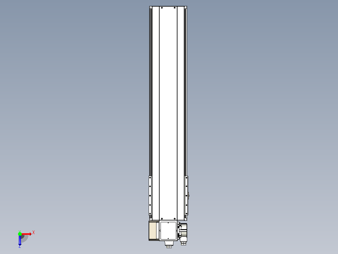皮带直线轴半封闭可选导轨TPA-HNB-220D-176-L850-LP-Y-P1K-N3俯视图