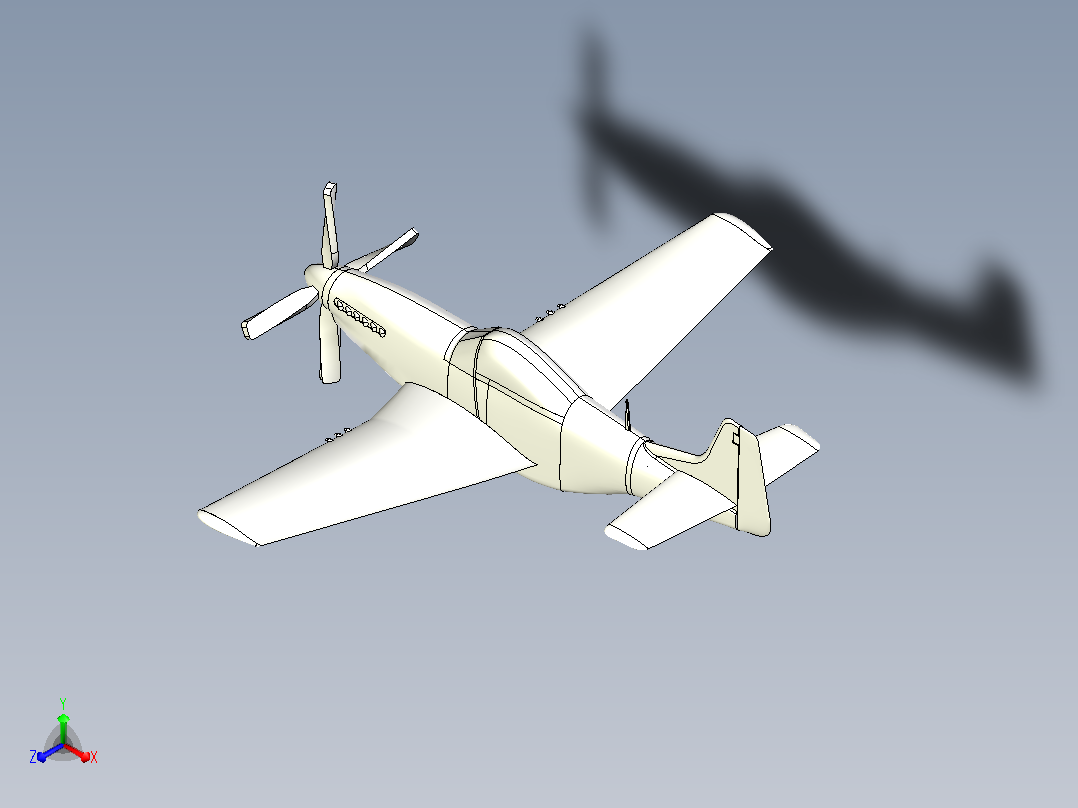 P-51D野马战斗机主视图