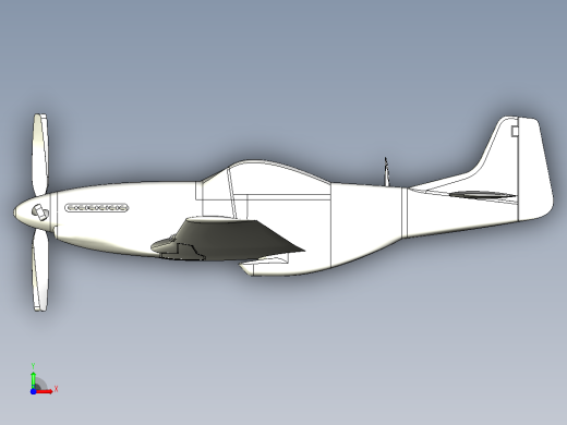 P-51D野马战斗机前视缩略图